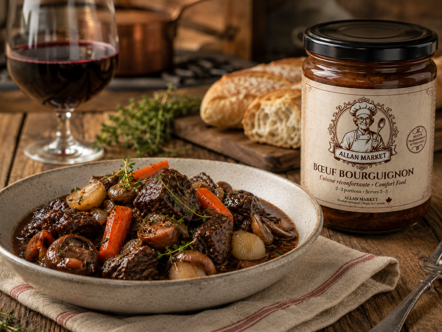 Beef bourguignon